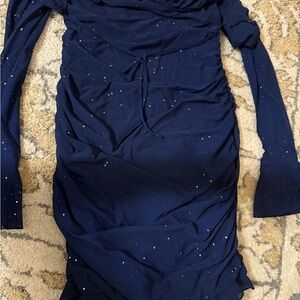 Elegant Navy Blue Women's Dress